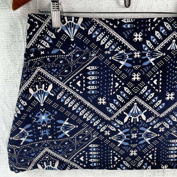 Patagonia Blue Bandana Pattern Medium Mini Skirt Stretch Western Sporty Boho - Picture 10 of 12
